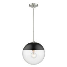  3219-L PW-BLK - 1 Light Pendant with Rod